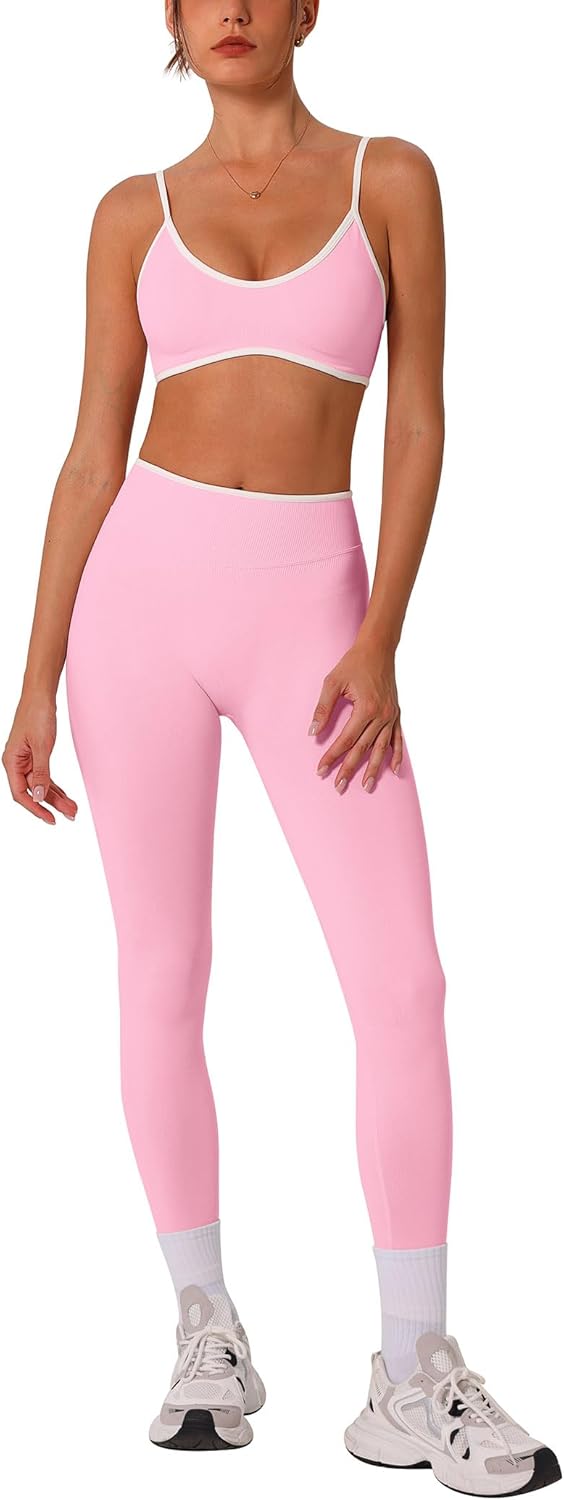 ABOCIW Womens 2 Piece Workout Sets for Gym and Yoga Activities