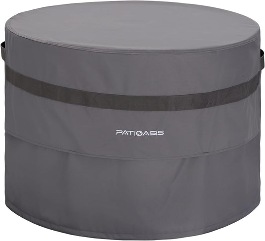 Waterproof 36 Round Fire Pit Cover - All Weather Resistant - PATIOASIS