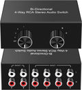 Y.D.F 4-Way Bi-Directional RCA Switch for HiFi AV Sound