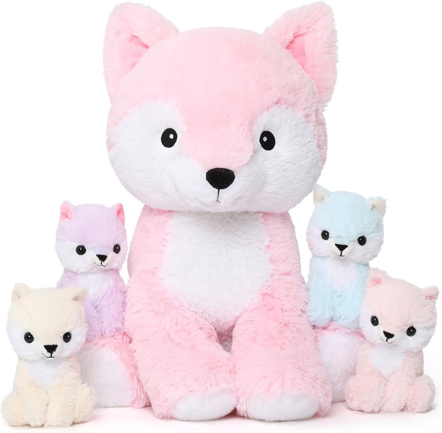 MorisMos Fox Stuffed Animals Set with Baby Inside for Kids