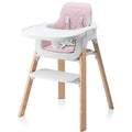 High Chair for Babies and Toddlers - 3-in-1 Convertible Wooden
