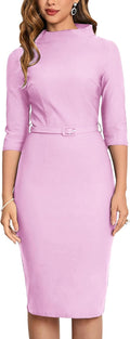 MUXXN Women's 1950s Vintage 3/4 Sleeve Elegant Collar (Style CZNX)