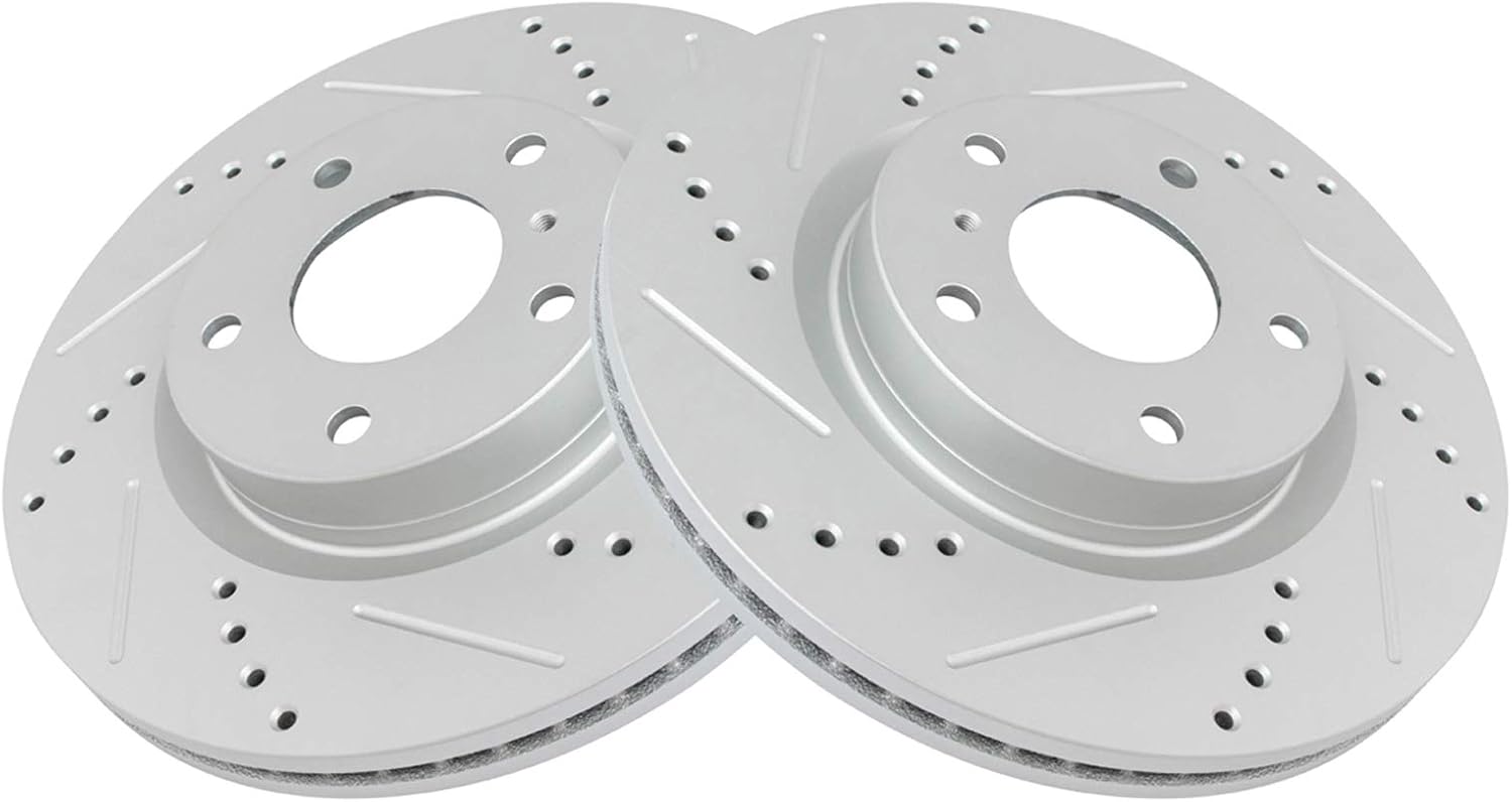 TRQ Front Performance Brake Rotors Set for INFINITI G35 & 350Z