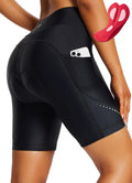 BALEAF Women's 4D Padded Bike Shorts with Pockets - Comfortable Long