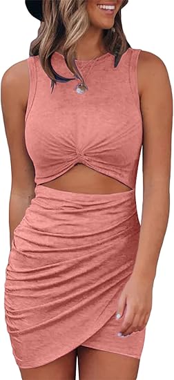 Acelitt Women's Summer Sleeveless Tank Dress for Parties