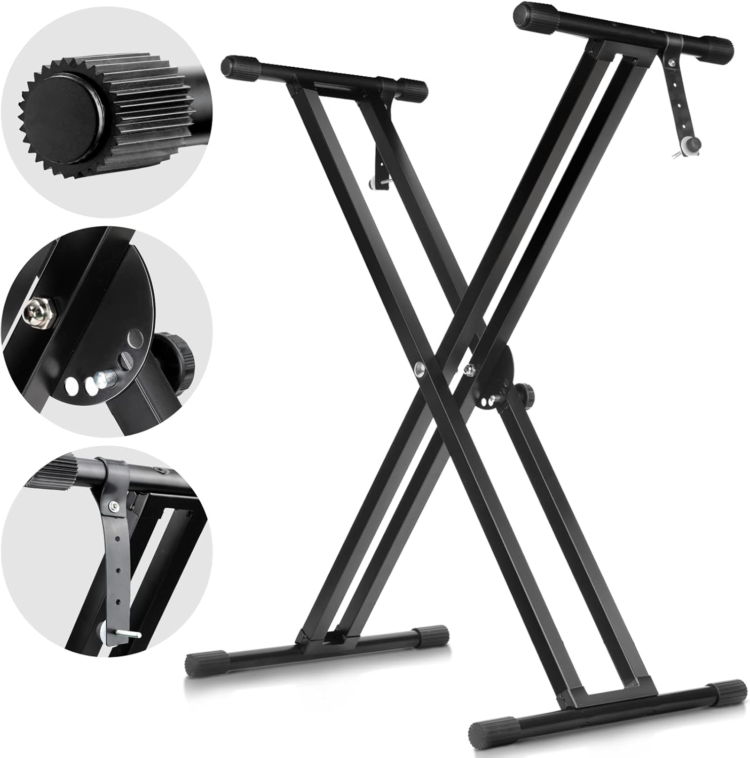Adjustable Double Braced X-Style Keyboard Stand by CAHAYA