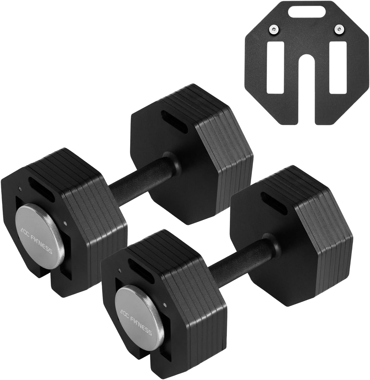Adjustable Dumbbells 90lb Pairs - Space-Saving Steel Build