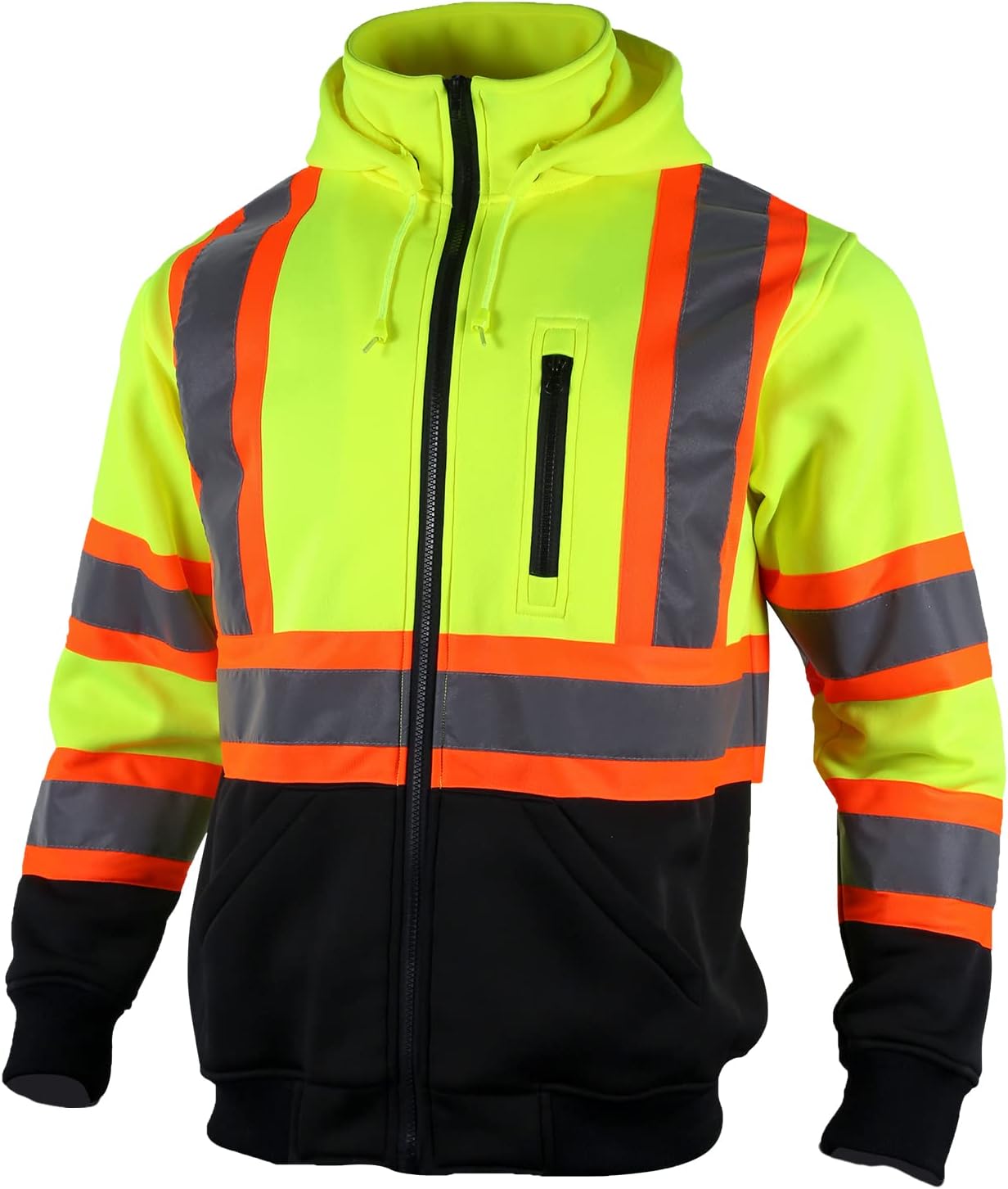 VENDACE High Visibility Reflective Safety Hoodie for Men XL