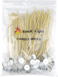 100 Organic Hemp Candle Wicks, Pre-Waxed for Candle Making