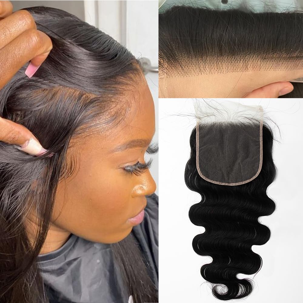 6x6 Lace Closure for Body Wave, Pre Plucked with Baby Hair