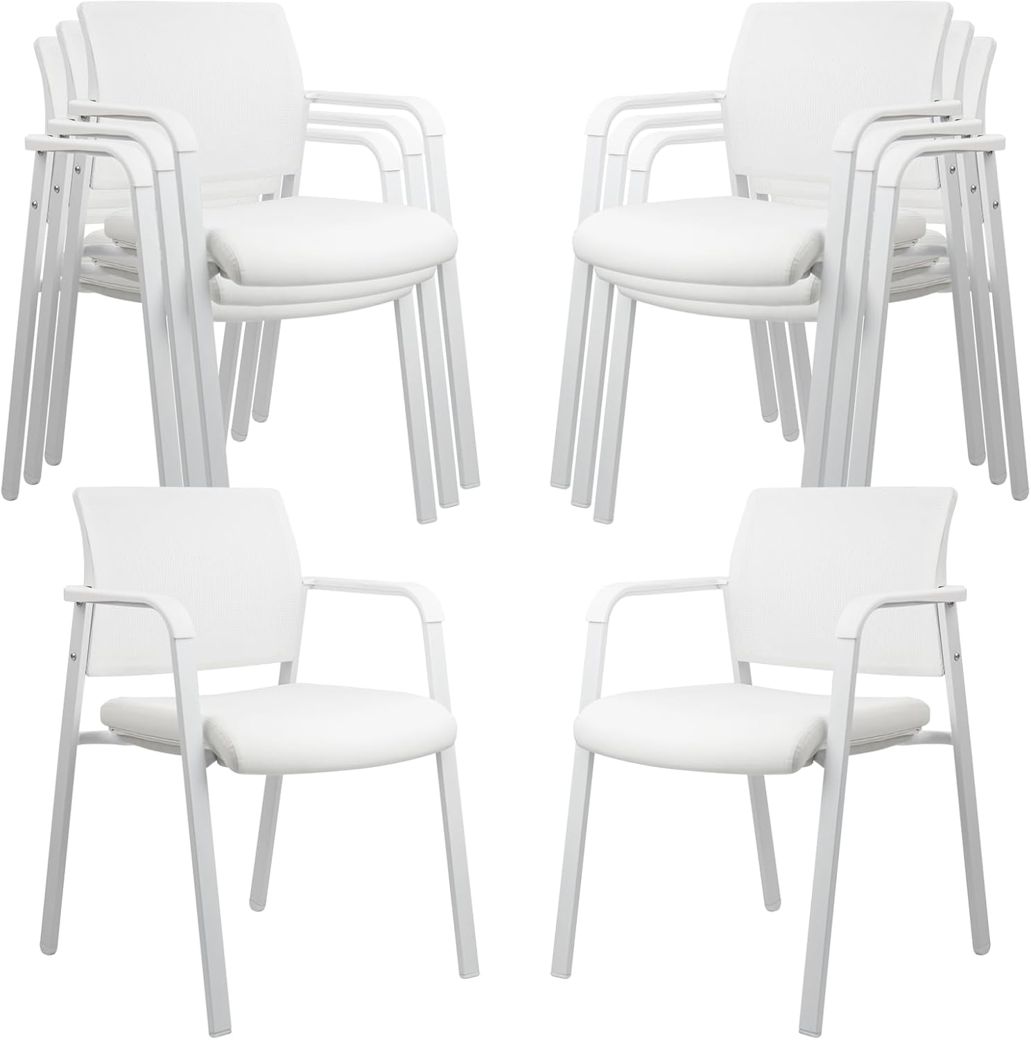 CLATINA Stacking Office Chairs with Ergonomic Support and Style