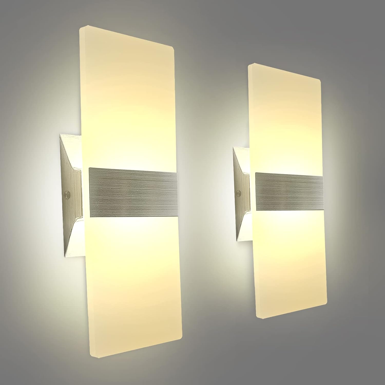 KICAAO Modern Wall Sconces Set of Two for Elegant Lighting