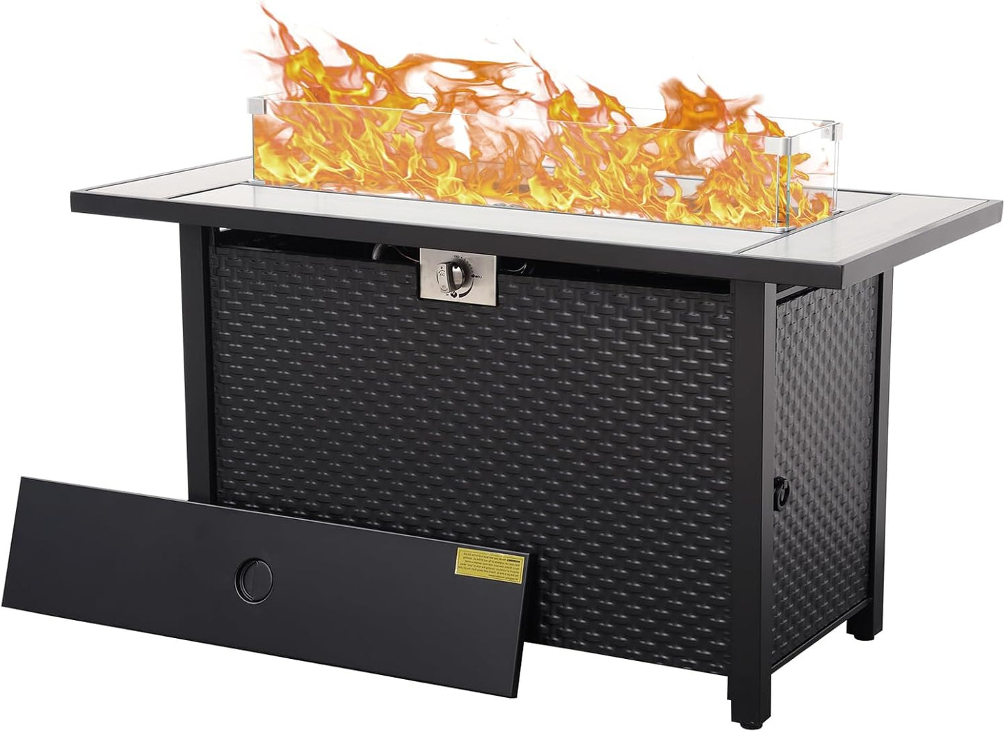 WAROOM Outdoor Propane Fire Pit Table for Backyard Gatherings