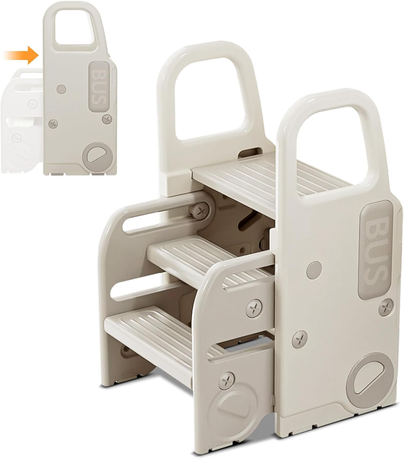 UNICOO 2-in-1 Step Stool for Toddlers with Anti-Slip Design