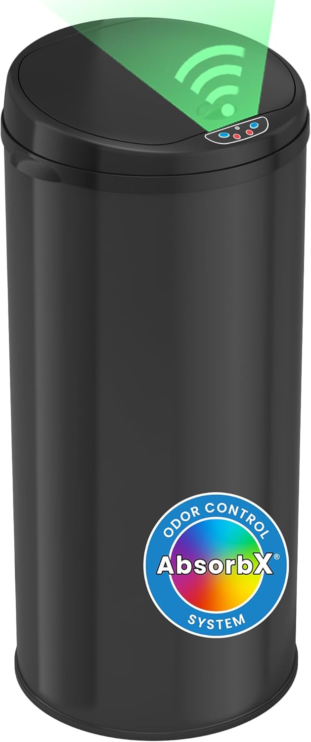 iTouchless 50 Liter Sensor Kitchen Trash Can with Odor Filter
