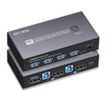 8K DP KVM Switch for 1 Monitor 2 Computers - High-Refresh DisplayPort