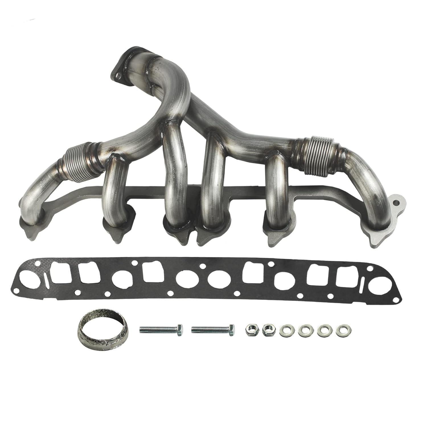 JDMSPEED Stainless Steel Exhaust Manifold & Gasket Kit for Jeep