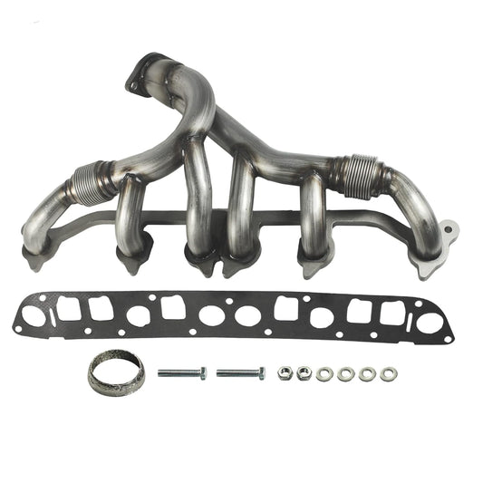 JDMSPEED Stainless Steel Exhaust Manifold & Gasket Kit for Jeep