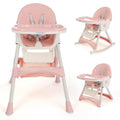 Foldable High Chair for Baby and Toddler with 5 Point Harness