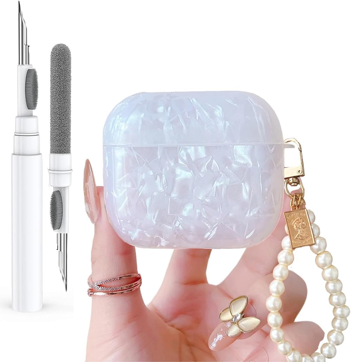 Sparkle in Style: Glitter Airpods 4 Case + Cleaner Pen Set by Olytop