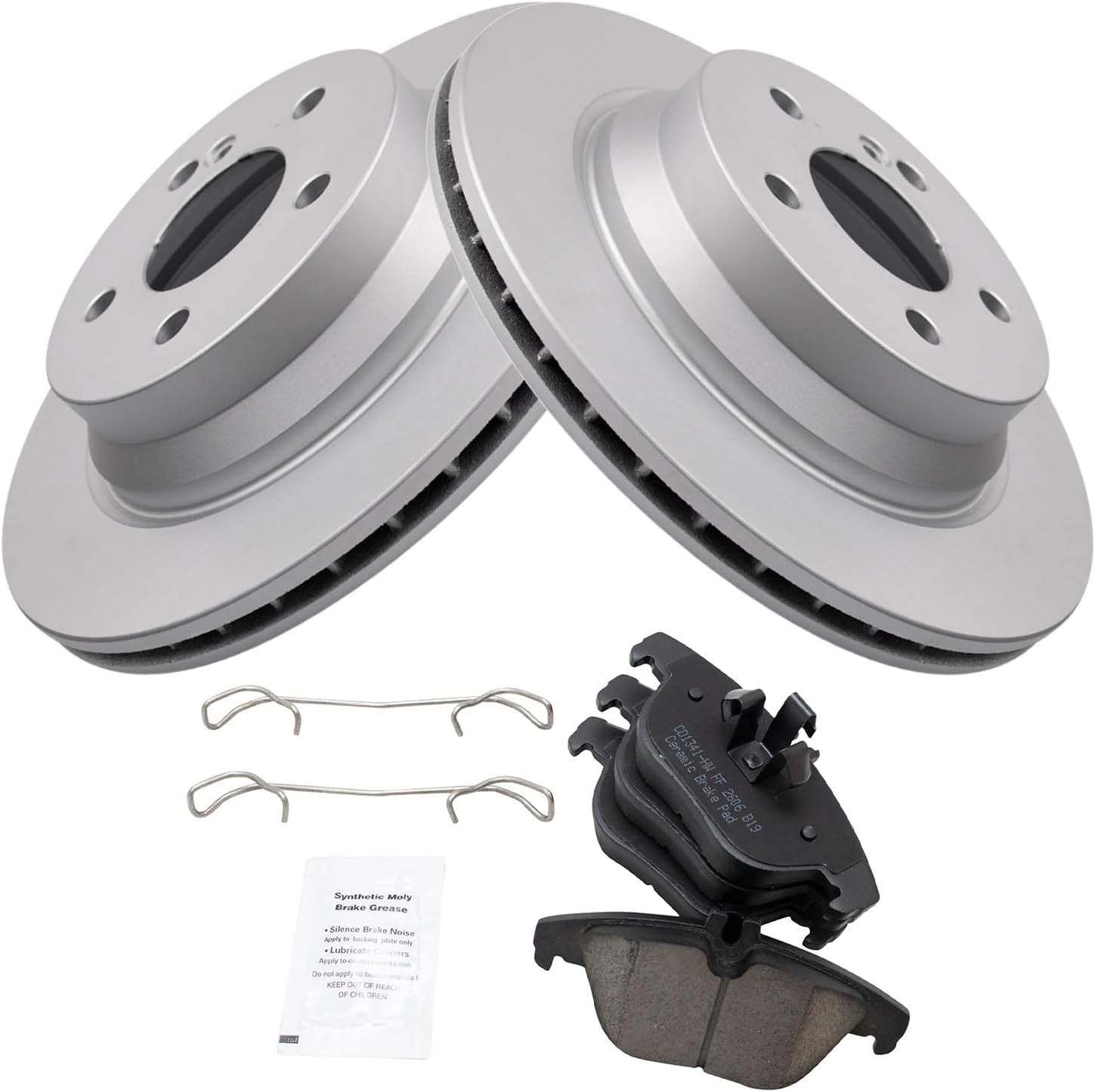 TRQ Rear Brake Pad & Rotor Kit for 2010-2015 Mercedes-Benz Models