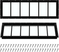 Tandefio 10 x 35 in Black Flush Mount Shed Windows for Sheds