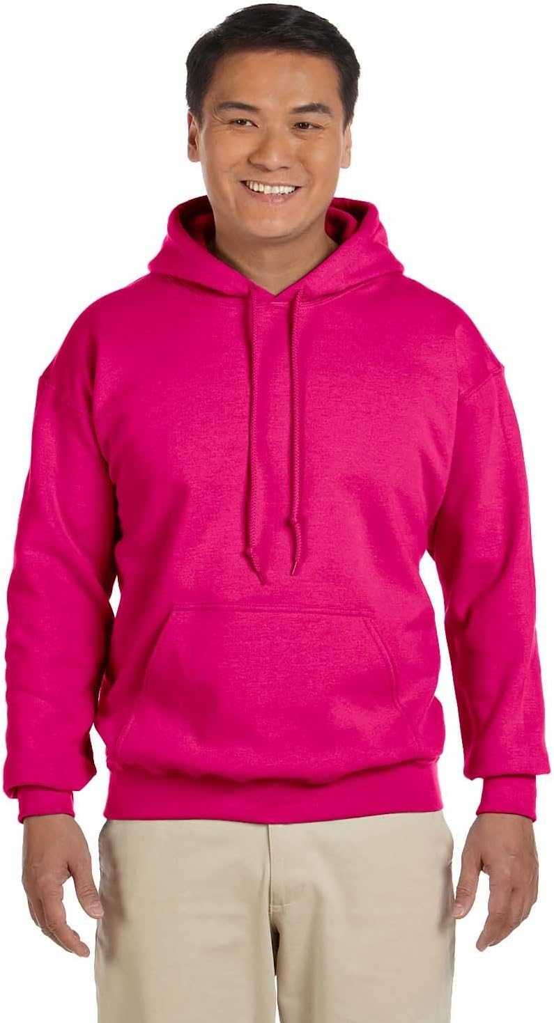 Gildan Men's Fleece Hoodie - Heliconia Pink