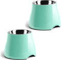 Fluffydream Elevated Dog Bowls - Raised Stainless Steel Feeders