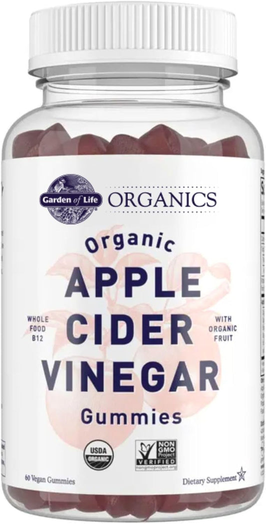Organic Apple Cider Vinegar Gummies - Vegan, Gluten Free, Non-GMO