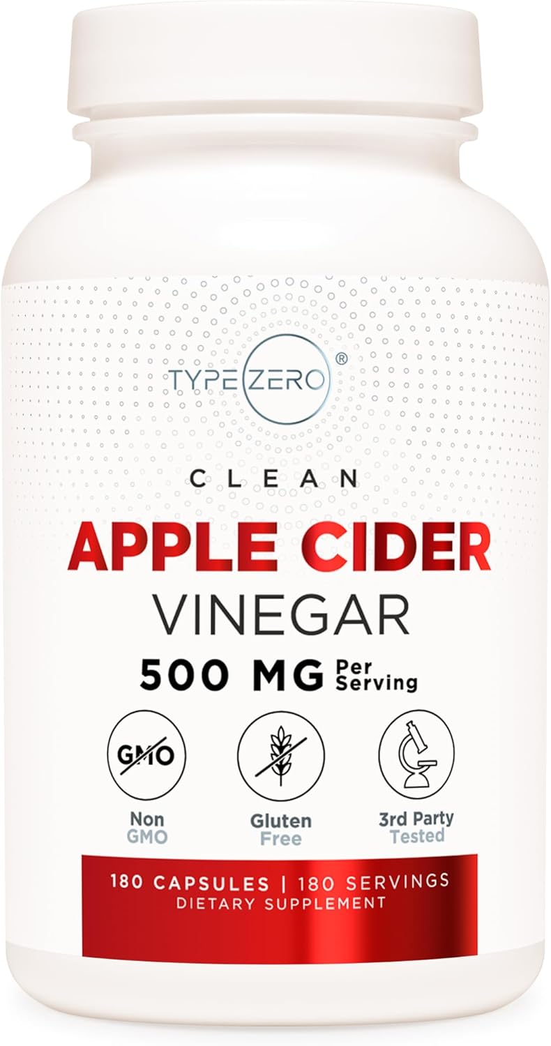 180 Non-GMO Apple Cider Vinegar Capsules - Boost Wellness