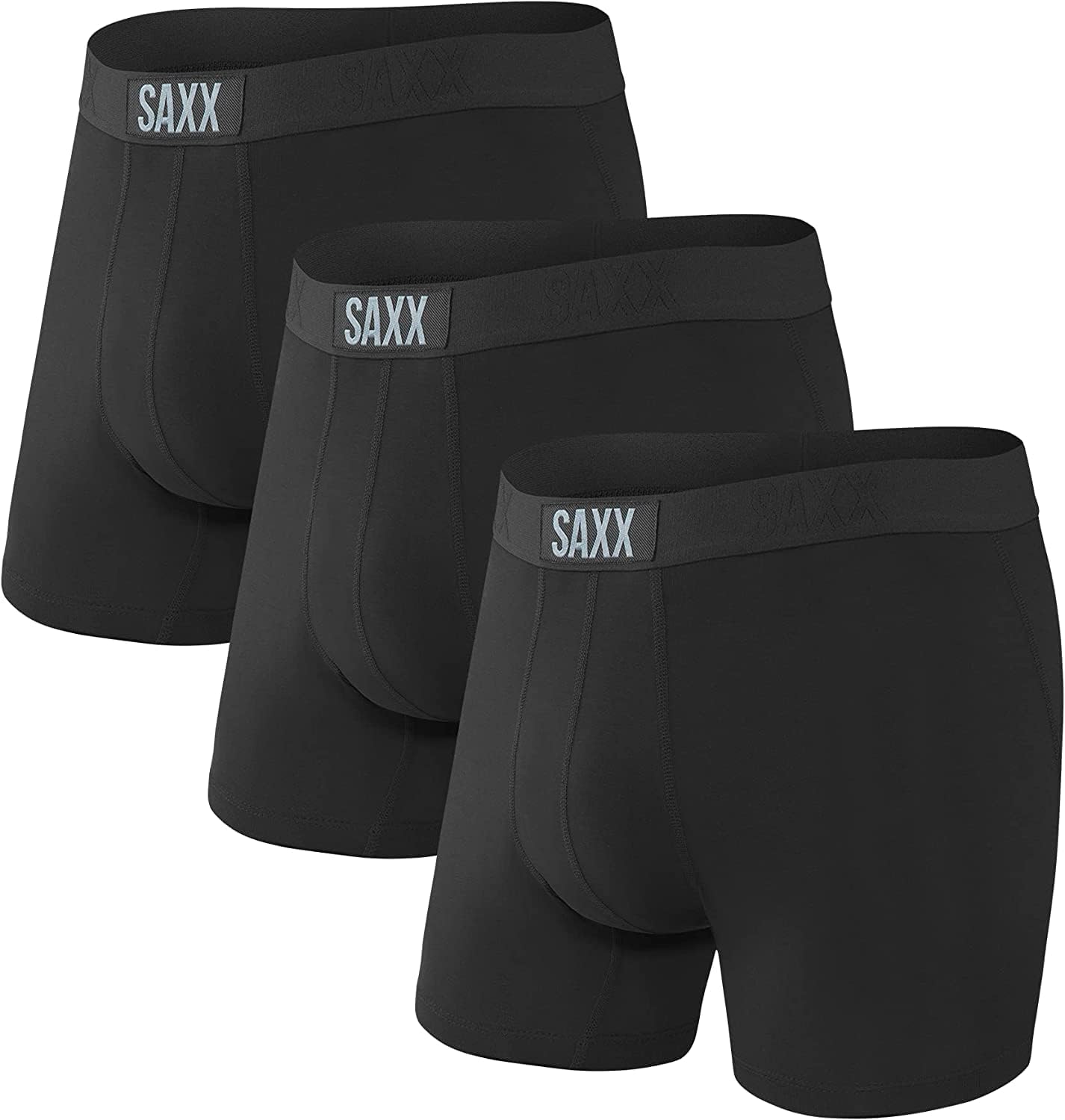 SAXX Men's Underwear with Pouch Vibe Super Soft Boxer Briefs 3Pk