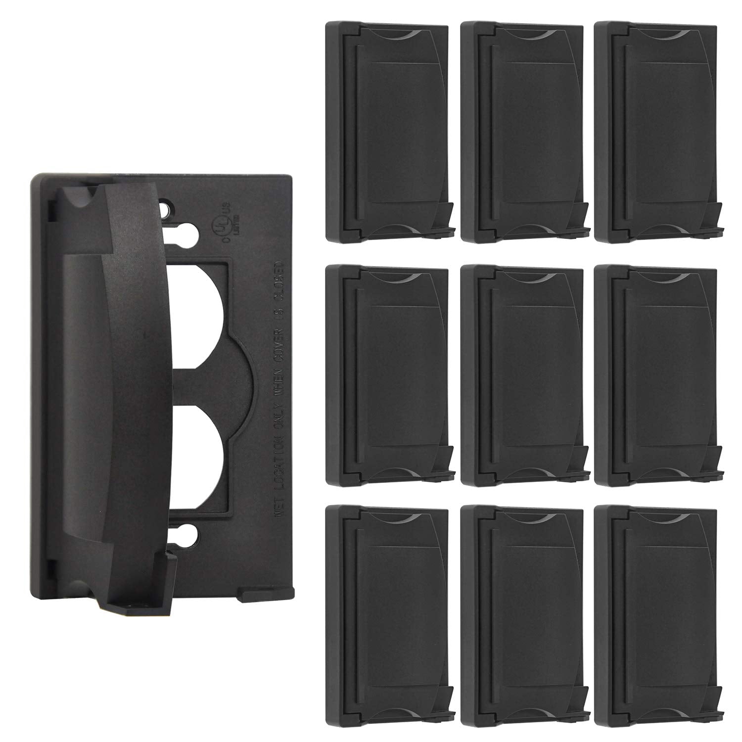 BESTTEN 10 Pack Outdoor Outlet Cover for Duplex Receptacles