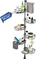 Corner Shower Caddy Tension Pole - 6-Tier Adjustable Organizer
