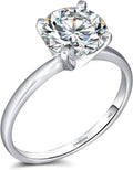 Amore Solitaire Engagement Ring 14Kt White Gold 1 Ct White Topaz