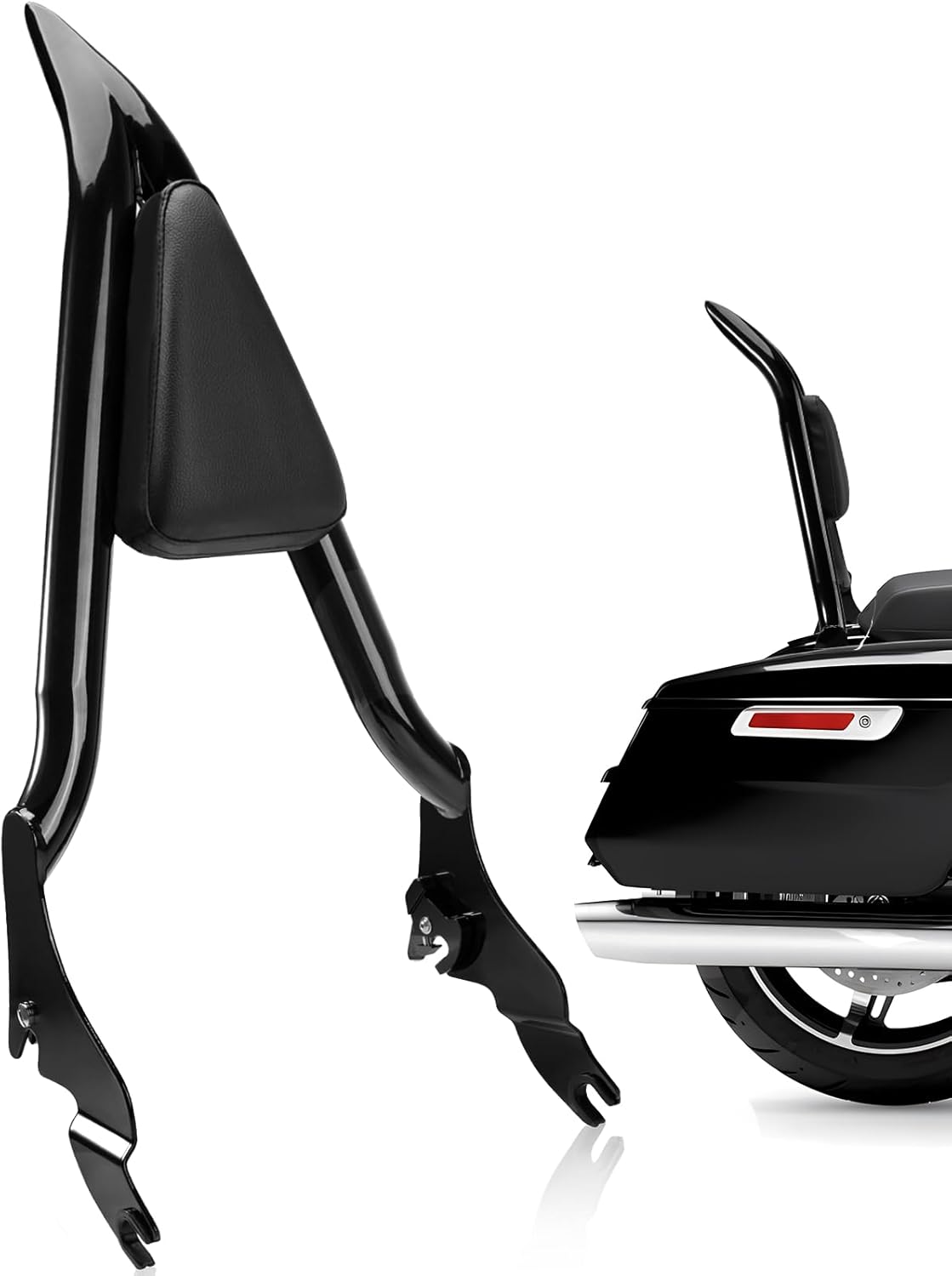 09-25 One-Piece Passenger Backrest Sissy Bar for Harley Touring