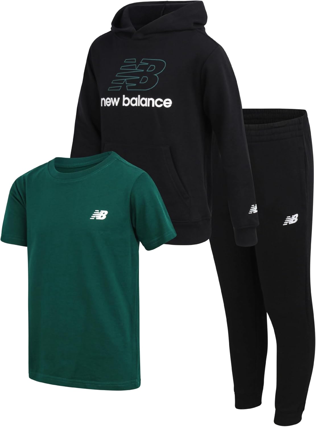 New Balance Boys' Joggers Set - 3 Piece Activewear for Kids