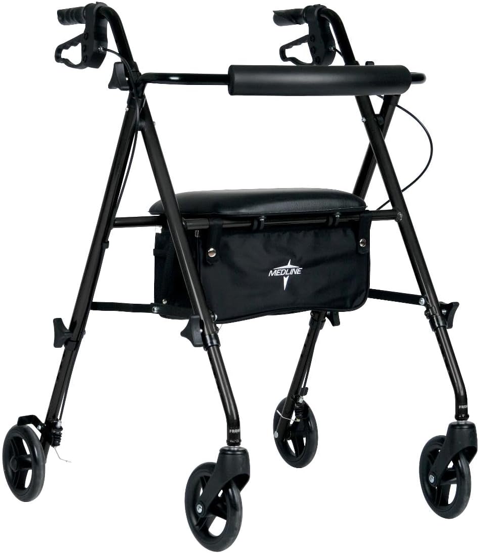 Medline Superlight Aluminum Rollator - Ultra-Lightweight Walker