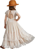 Full-Length Tulle Dress with Lace Back for Girls' Special Events
