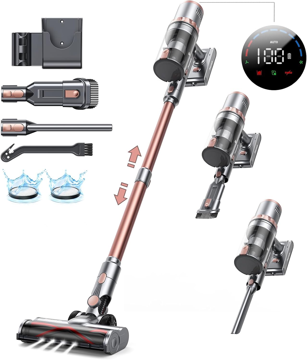 45KPa Powerful Cordless Vacuum - 60mins Runtime