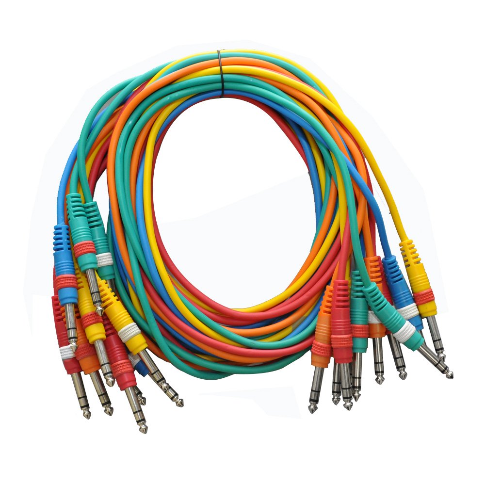 Seismic Audio SASPC5 10 Pack 5ft TRS Jumper Patch Cables