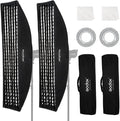 Godox 12x47 in Bowens Mount Strip Softbox - Curved Grid for Portraits