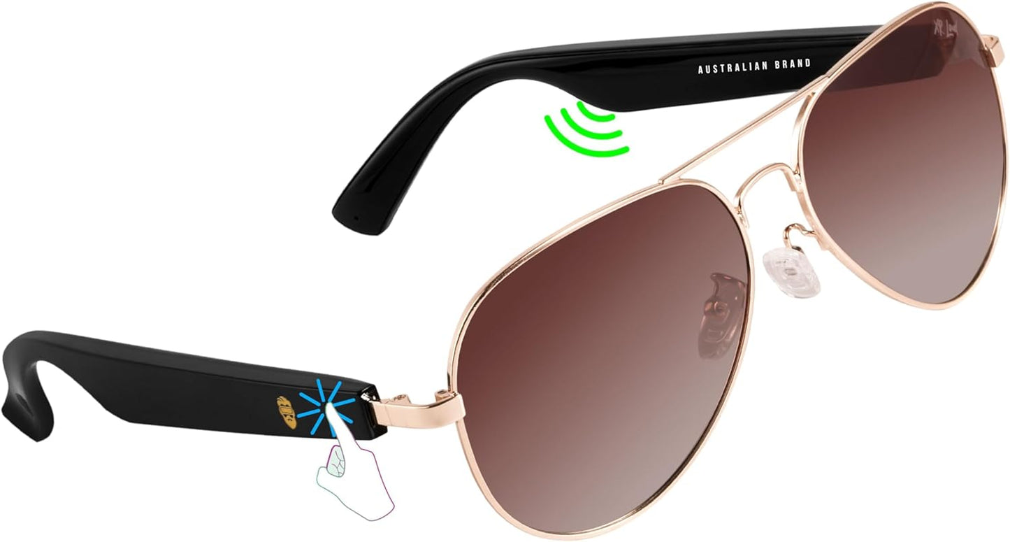 Smart Bluetooth Glasses with Speakers for Men and Women