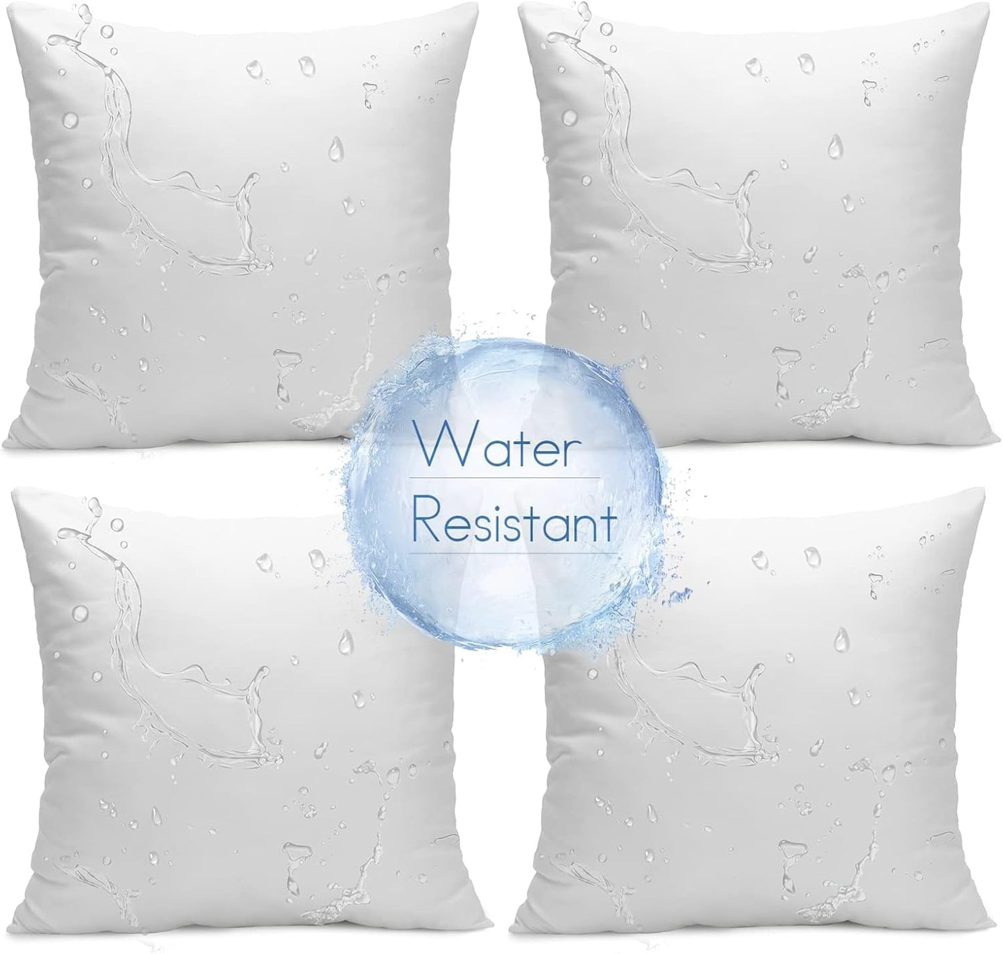 Waterproof Outdoor Pillows Set of 4 for Patio and Garden