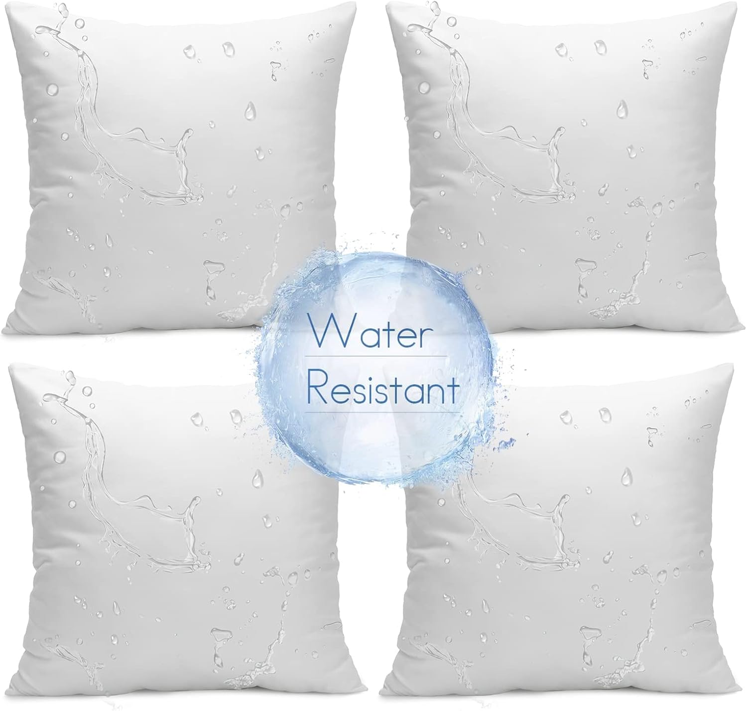 Waterproof Outdoor Pillows Set of 4 for Patio and Garden