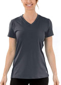 Arctic Cool Women's V-Neck Instant Cooling Workout Shirt - UPF 50