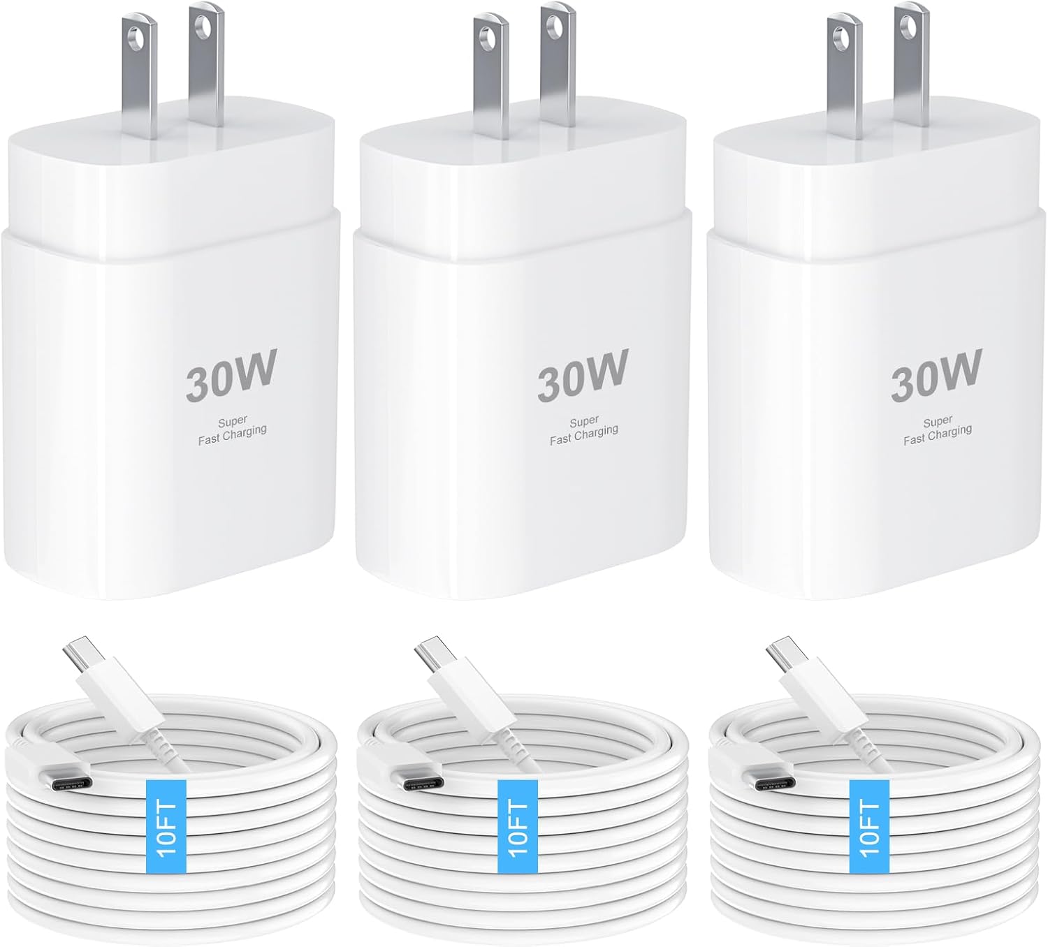 Fast Charge Your i-Phone 16 with BenKri 3Pack 30W USB C Charger & 10FT Cable!