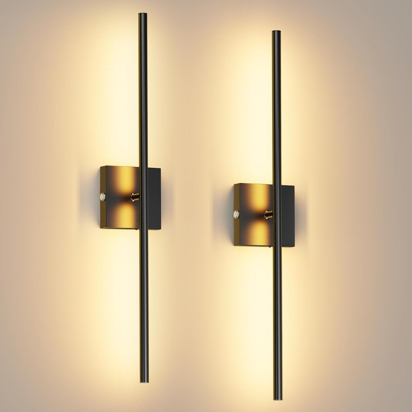 Battery Operated Wall Sconces Set of 2 with Remote Control