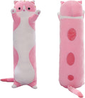 Cute Cat Plush Long Body Pillow 43.3 in - Soft Kawaii Cuddle Toy