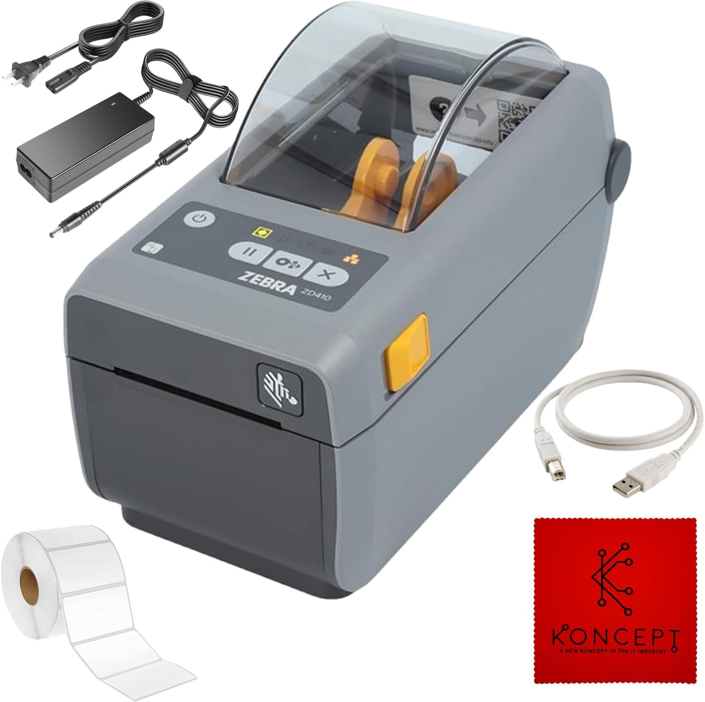 ZD410 Zebra Thermal Label Printer Bundle - Fast USB Connectivity!