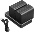 NP-F970 Battery 2-Pack with Dual USB Charger - High Capacity